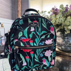 kate spade Black Floral & Bird Mini Backpack